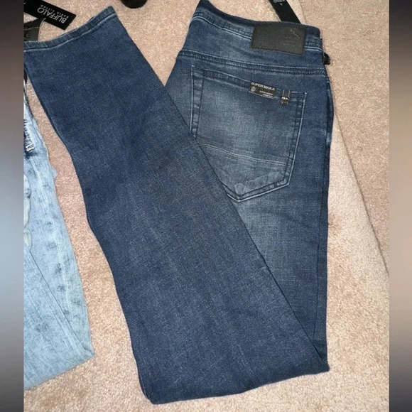 BUFALO JEANS SUPER MAX X CONTRASTED AND DARK DENIM SIZE 29/32 - Picture 8 of 16
